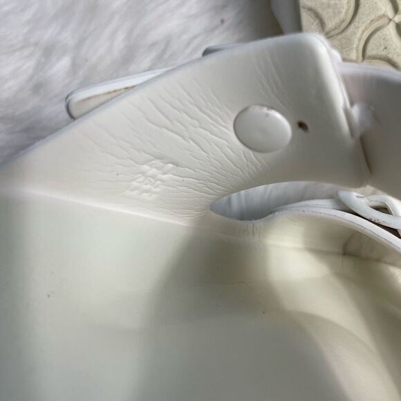 Birkenstock Two-Strap White Rubber Slide Sandal -Arizona EUR SZ40